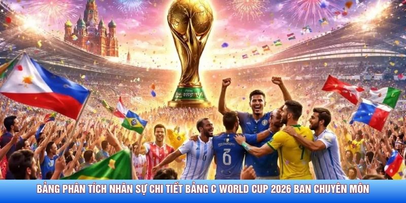 Bảng ph&acirc;n t&iacute;ch nh&acirc;n sự chi tiết bảng C World Cup 2026 ban chuy&ecirc;n m&ocirc;n